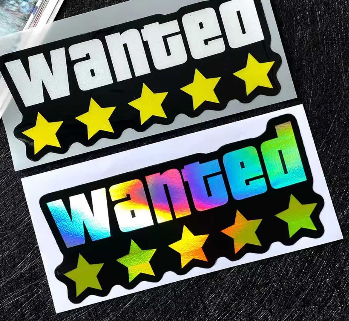 Motorcycle Wanted Sticker