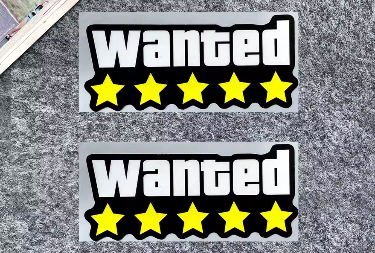 Motorcycle Wanted Sticker