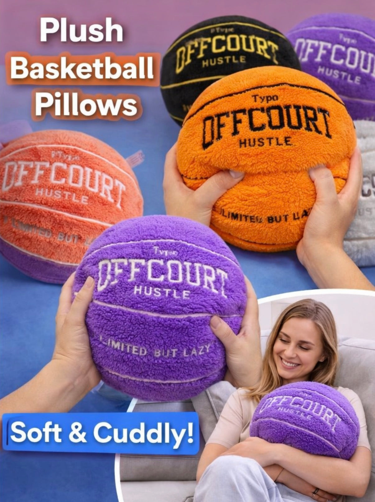 Soft Cuddly Basketball Pillows